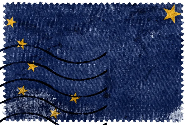 Флаг штата Аляска - старая почтовая марка — стоковое фото