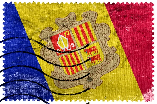 Flaga Andory - stary znaczek — Zdjęcie stockowe