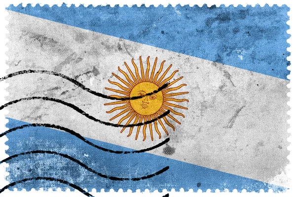 Flagą Argentyny - stary znaczek — Zdjęcie stockowe