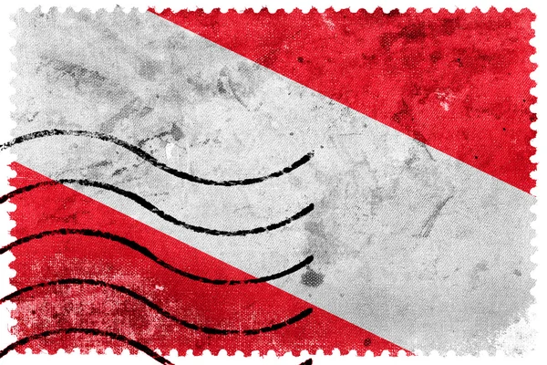 Autriche Drapeau - timbre-poste ancien — Photo