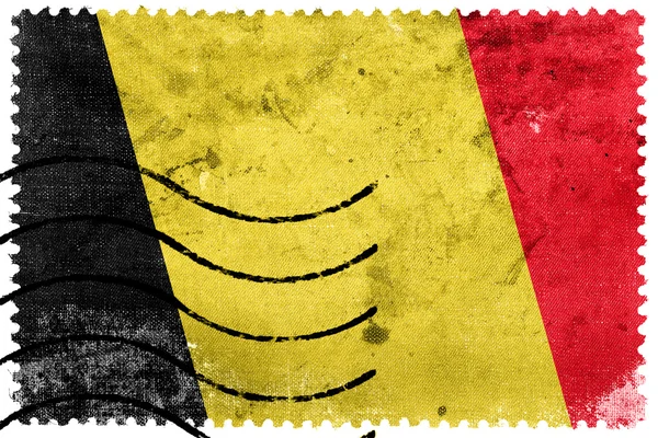 比利时国旗-旧邮票 — 图库照片