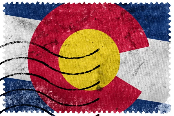 Флаг штата Колорадо - старая почтовая марка — стоковое фото