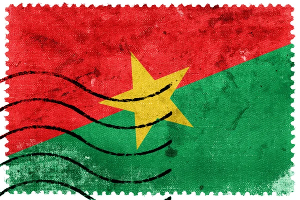 Bandeira do Burkina Faso - antigo selo postal — Fotografia de Stock