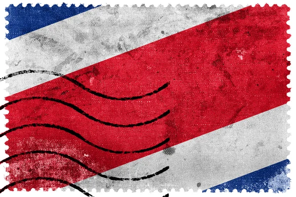 Costa Rica Flagge - alte Briefmarke — Stockfoto
