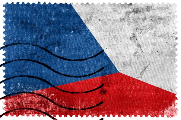 Flagge der Tschechischen Republik - alte Briefmarke — Stockfoto