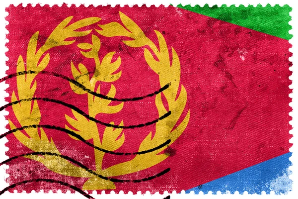 Eritrea lippu - vanha postimerkki — kuvapankkivalokuva