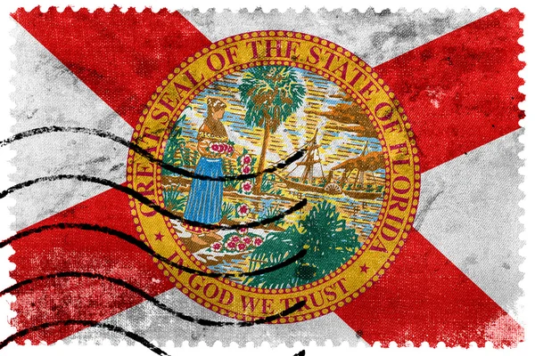 Bandera del Estado de Florida - sello postal antiguo — Foto de Stock