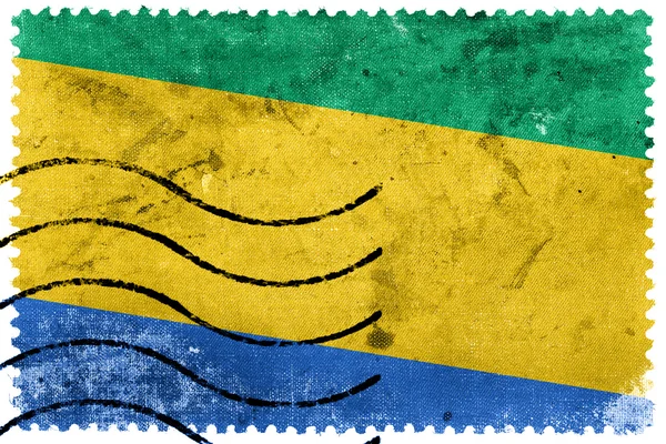 Gabon Drapeau - timbre-poste ancien — Photo