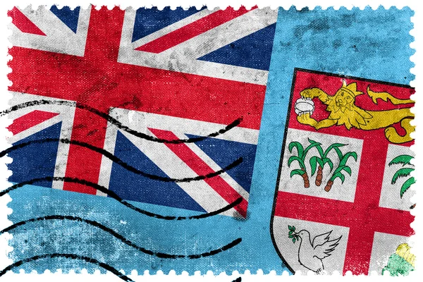 Fiji-Flagge - alte Briefmarke — Stockfoto