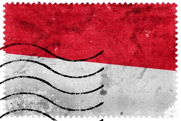 Indonesia Bandiera - vecchio francobollo — Foto Stock