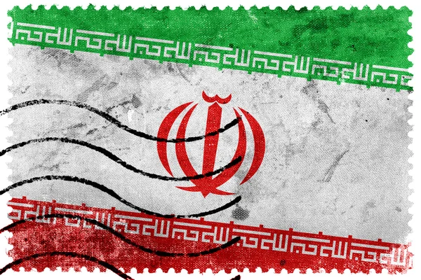 Irán zászló - régi postai bélyeg — Stock Fotó