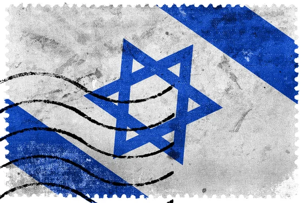 Israel Flag - old postage stamp — Stock Photo, Image