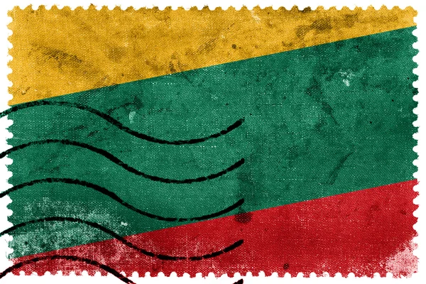 リトアニアの国旗 - 古い切手 — ストック写真