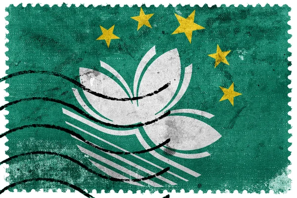Macau Flag - old postage stamp — Stock Photo, Image