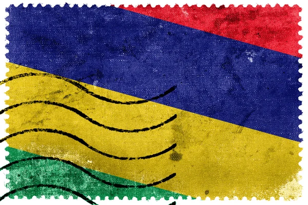 Bandeira da Maurícia - antigo selo postal — Fotografia de Stock