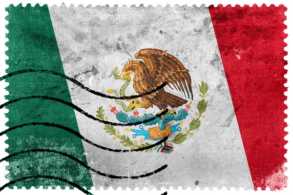 Bandeira do México - antigo selo postal — Fotografia de Stock