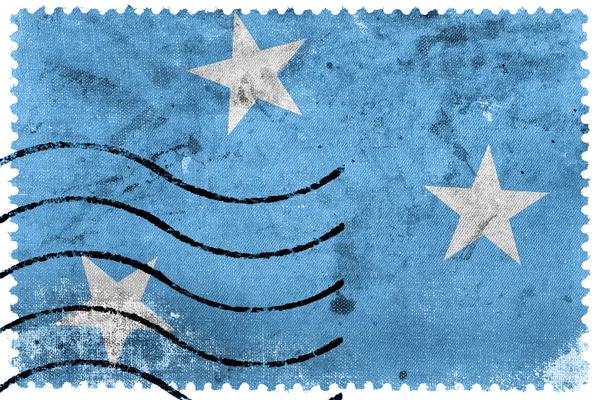 Mikronezya bayrak - eski posta pulu — Stok fotoğraf