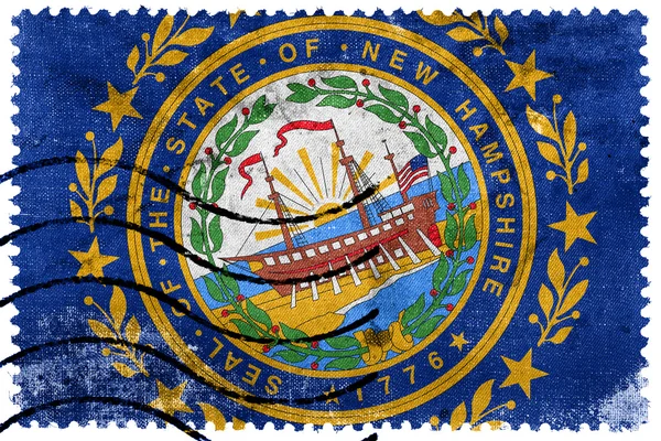 Nový Hampshire státní vlajka - staré poštovní známka — Stock fotografie