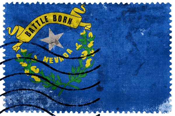 Bandera del Estado de Nevada - sello postal antiguo —  Fotos de Stock