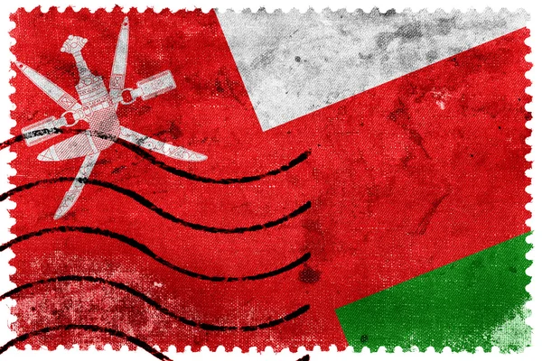 Flaga Omanu - stary znaczek — Zdjęcie stockowe