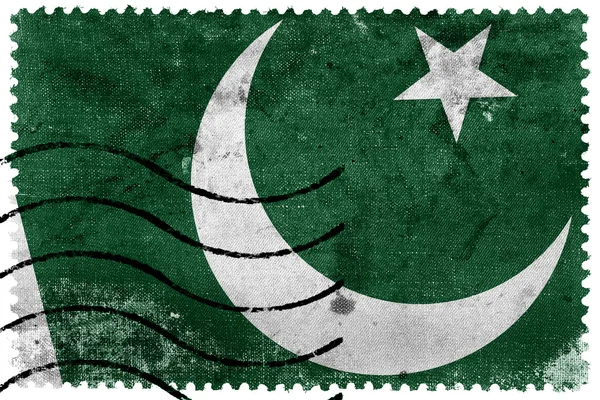 Bandera de Pakistán - sello postal antiguo — Foto de Stock