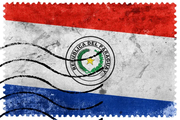 Флаг Парагвая - старая почтовая марка — стоковое фото