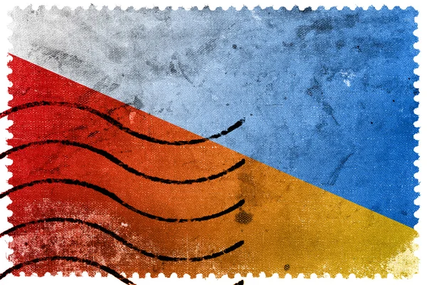 Poland and Ukraine Flag - old postage stamp — Stock Photo, Image