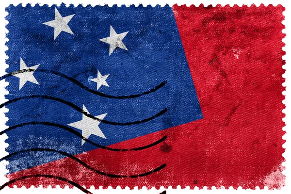 Флаг Самоа - старая почтовая марка — стоковое фото
