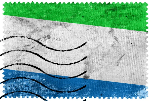 Sierra Leone Bandiera - vecchio francobollo — Foto Stock