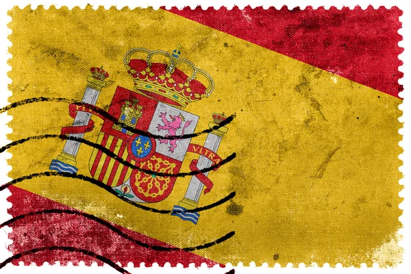 Spanien flagga - gamla frimärke — Stockfoto