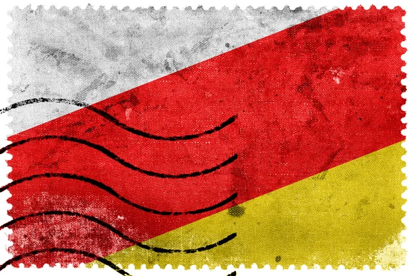 South Ossetia Flag - old postage stamp — Stock Photo, Image