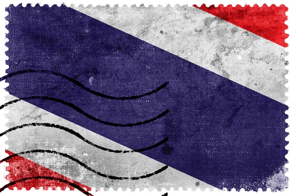 Thailändische Flagge - alte Briefmarke — Stockfoto