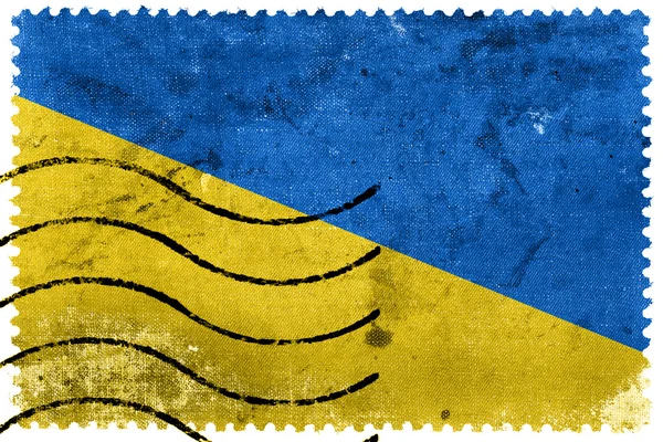 Bandera de Ucrania - sello postal antiguo — Foto de Stock