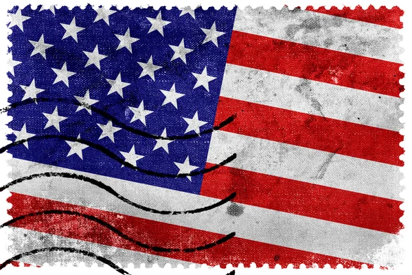 Usa flag - alte Briefmarke — Stockfoto