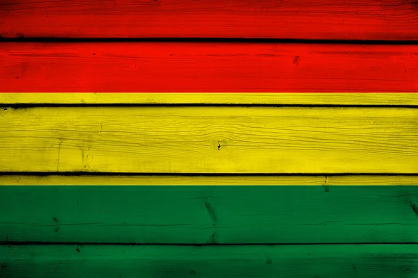 Bolivie Drapeau sur fond bois — Photo