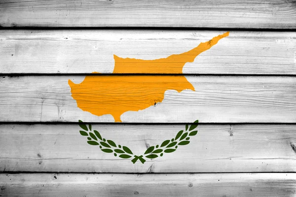 塞浦路斯旗木背景 — 图库照片