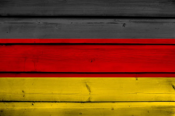 Alemania Bandera sobre fondo de madera — Foto de Stock