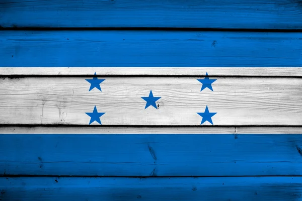 Honduras Bandeira sobre fundo de madeira — Fotografia de Stock