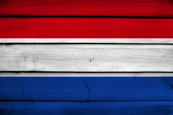 Флаг Нидерландов на деревянном фоне — стоковое фото