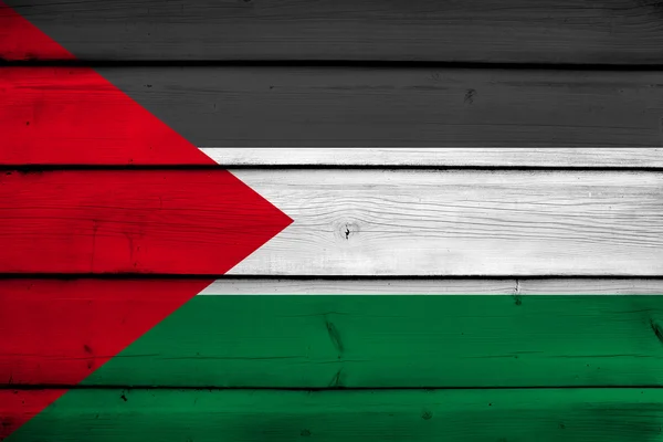 Bandera de Palestina sobre fondo de madera —  Fotos de Stock