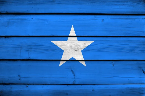 Somalia Flag on wood background — Stock fotografie
