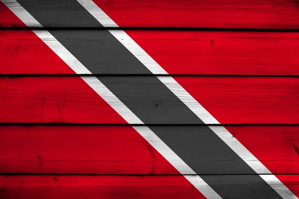 Trinidad and Tobago Flag on wood background — Stock Photo, Image