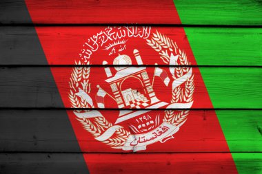 ahşap arka plan Afganistan bayrağı
