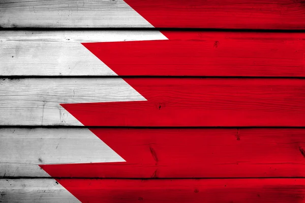 Bahrains flagga på trä bakgrund — Stockfoto
