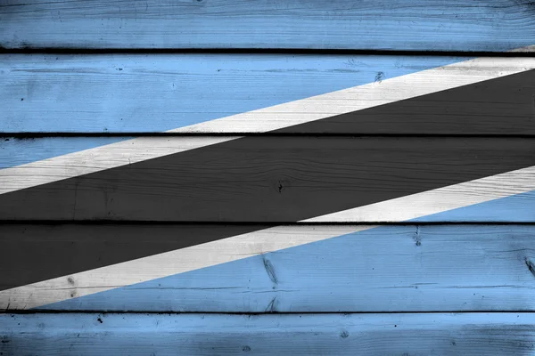 Флаг Ботсваны на деревянном фоне — стоковое фото