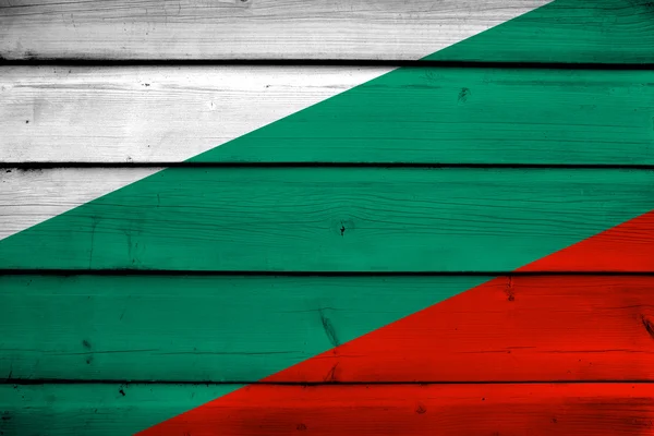 Bulgarische Flagge auf Holz Hintergrund — Stockfoto