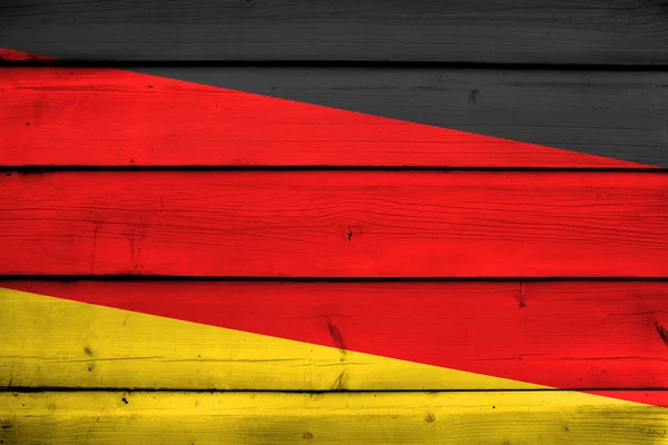 Deutschland Flagge auf Holz Hintergrund — Stockfoto