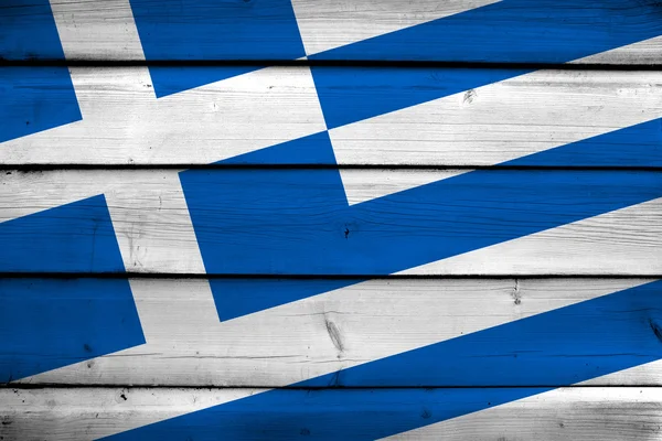 Grecia Bandera sobre fondo de madera —  Fotos de Stock