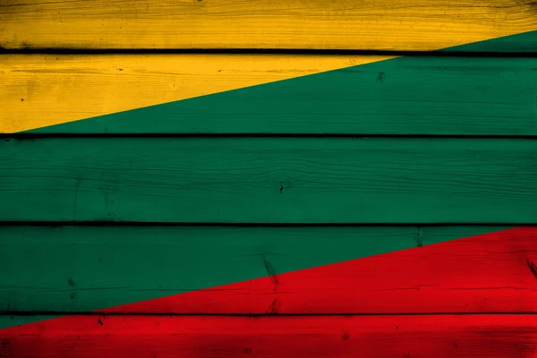 Флаг Литвы на деревянном фоне — стоковое фото