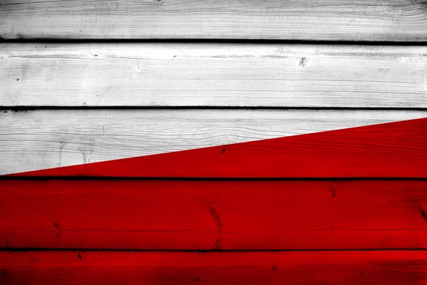 Polonia Bandera sobre fondo de madera —  Fotos de Stock